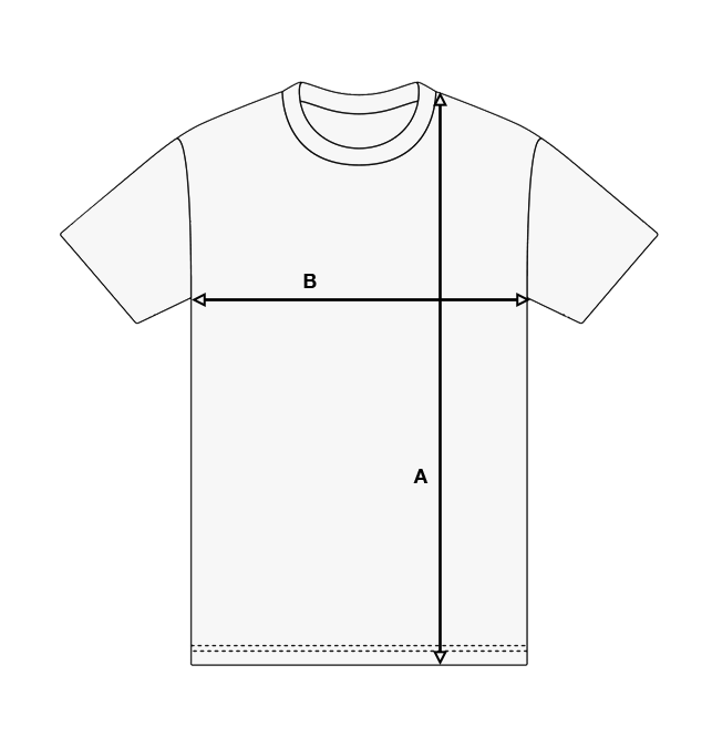 T-shirt measurement diagram